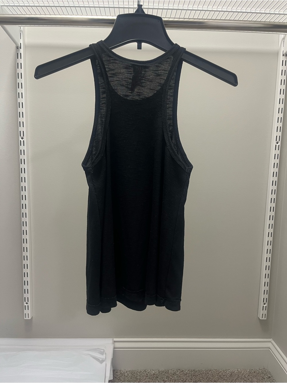 Free People Black Ribbed Racerback Tank - Picture 2 of 3